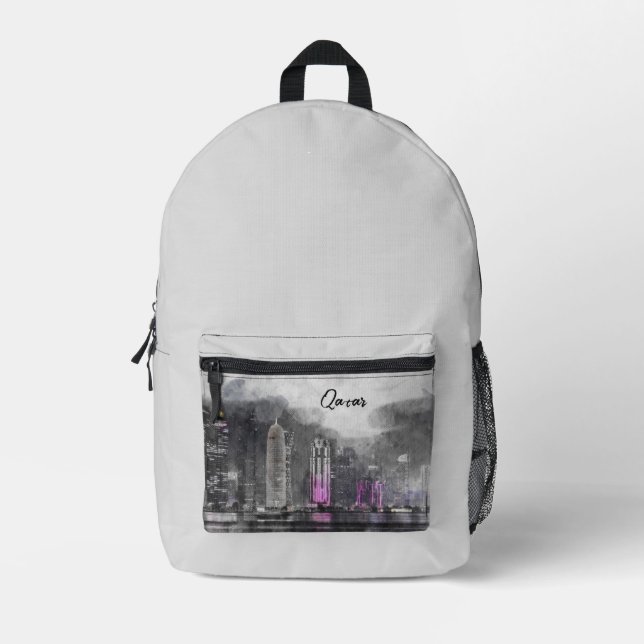 Mochila Impresa Noche de agua: Qatar Postcard (Anverso)