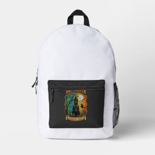 Mochila Impresa Noche de Terror de Halloween Casa Embrujada Bruja