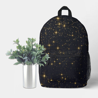 Mochila Impresa Noche estrellada de oro negro