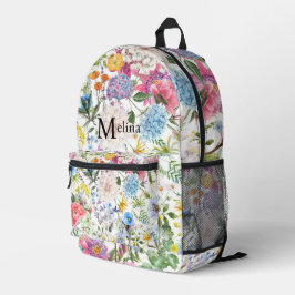 Mochila Impresa Nombre de bonito floral