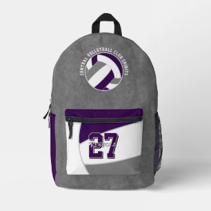 Mochila Impresa nombre de equipo de colores de equipo de voleibol