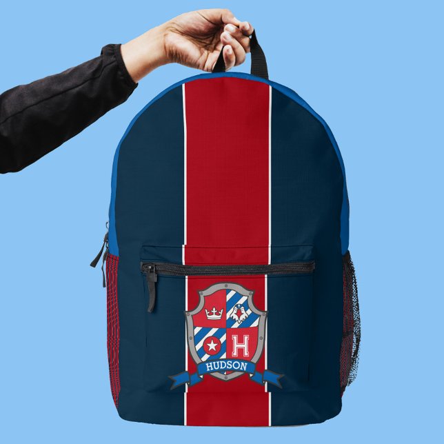 Mochila Impresa Nombre de Hudson que significa cobertizo azul rojo (Subido por el creador)