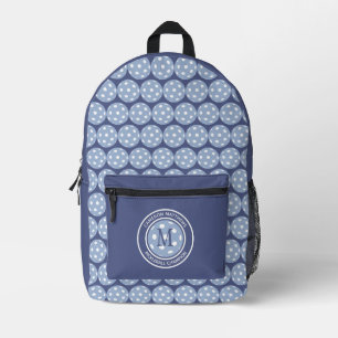 Mochila Impresa Nombre de iniciales de cita divertida de deportes