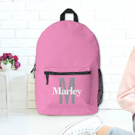 Mochila Impresa Nombre de la chica rosada