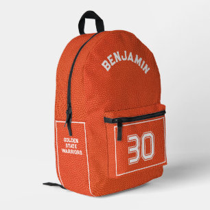 Mochila Impresa Nombre de naranja texturizado de baloncesto person
