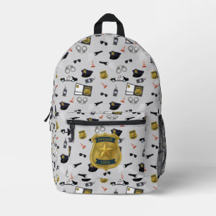 Mochila Impresa Nombre de oficial de policía policía policía con t