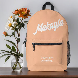 Mochila Impresa Nombre de tipografía Minimalista negrita
