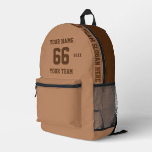 Mochila Impresa Nombre del camello personalizado, número, equipo d