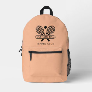Mochila Impresa Nombre del club de equipo de tenis melocotón perso