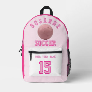 Mochila Impresa Nombre del equipo de fútbol personalizado Deportes