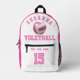 Mochila Impresa Nombre del equipo de voleibol Deportes personaliza