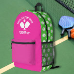 Mochila Impresa Nombre del equipo del club de baloncesto Cualquier<br><div class="desc">Mochila super divertida y deportiva con remo cruzado y 3 líneas de texto personalizado. Añade fácilmente tu nombre, nombre del club, nombre del pueblo, nombre del entrenador, etc. Totalmente personalizable. También puede cambiar fácilmente los colores. Haga clic en editar este diseño y haga clic en las capas a la izquierda...</div>