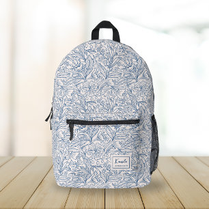 Mochila Impresa Nombre del guión del Personalizado del patrón flor