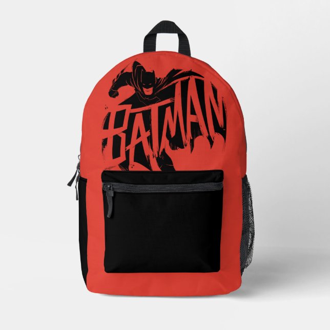 Mochila Impresa Nombre del pincel de tinta de Batman (Anverso)