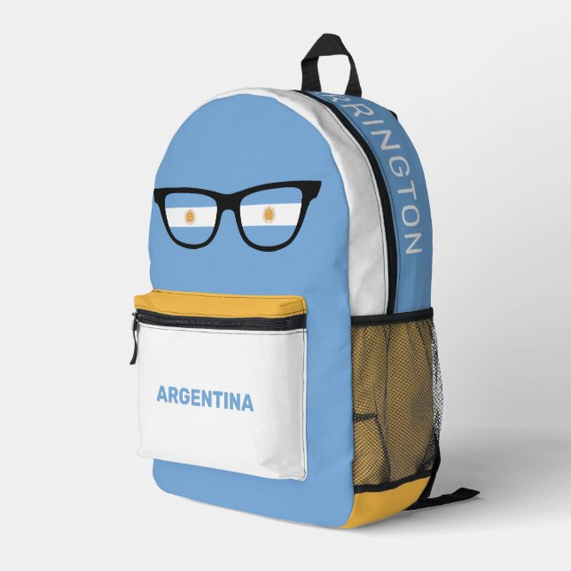 Mochila Impresa Nombre personalizado Argentina (Esquina derecha trasera )