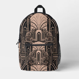 Mochila Impresa Nombre personalizado Art Deco