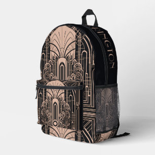 Mochila Impresa Nombre personalizado Art Deco