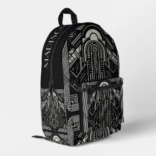 Mochila Impresa Nombre personalizado Art Deco