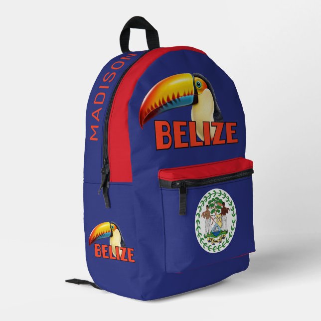 Mochila Impresa Nombre personalizado Belice (Esquina izquierda trasera)