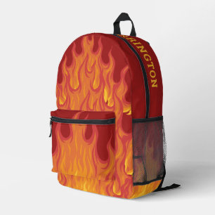 Mochila Impresa Nombre personalizado/bombero de texto