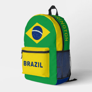 Mochila Impresa Nombre personalizado Brasil