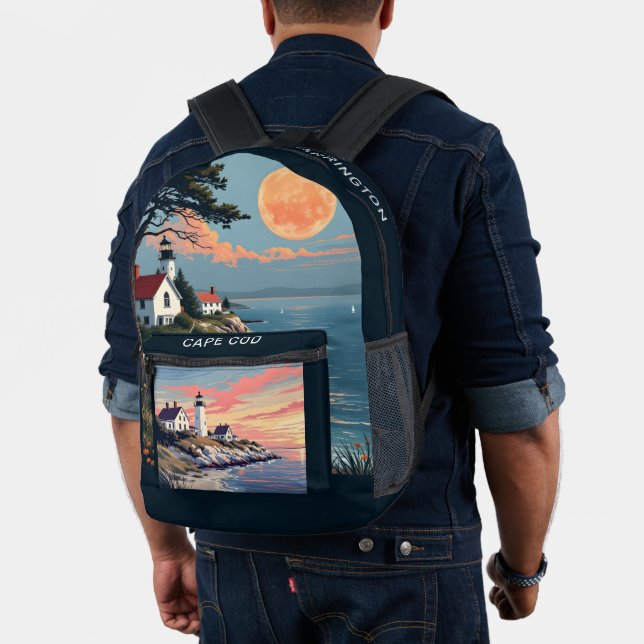 Mochila Impresa Nombre personalizado Cabo Cod Massachusetts (Insitu (Modelo))