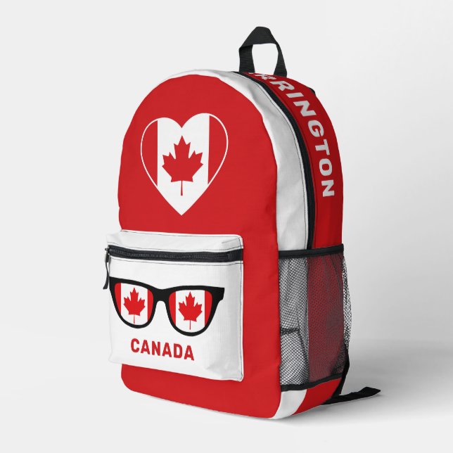 Mochila Impresa Nombre personalizado Canadá Amor (Esquina derecha trasera )