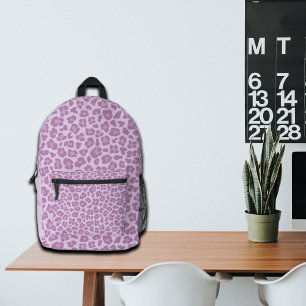 Mochila Impresa Nombre personalizado de impresión de leopardo de m