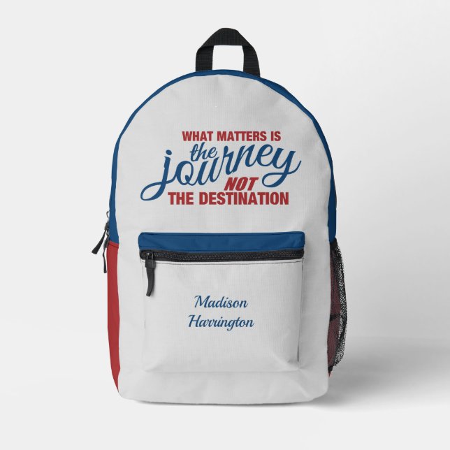 Mochila Impresa nombre personalizado de JOURNEY (Anverso)
