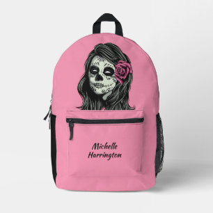 Mochila Impresa Nombre personalizado de la mujer zombie