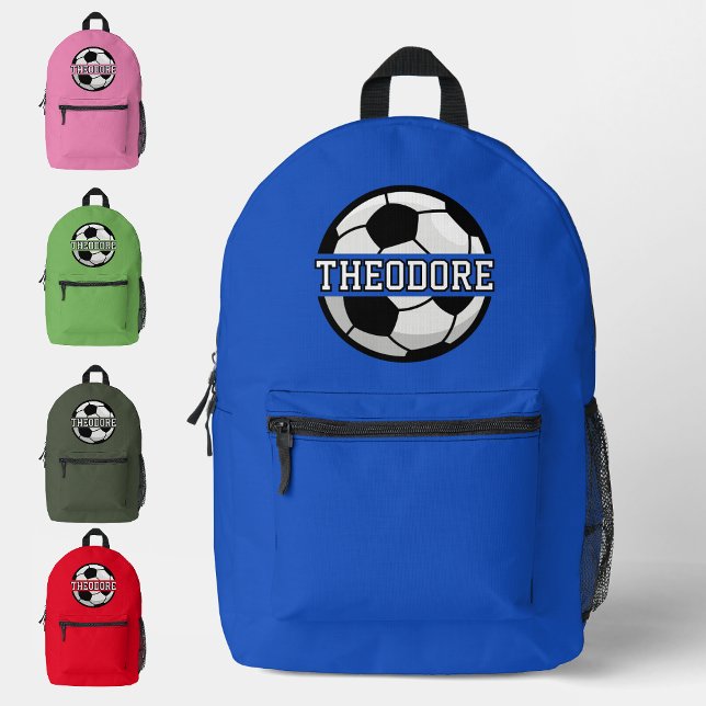 Mochila Impresa Nombre personalizado de los chicos Fútbol Azul Gua (Subido por el creador)