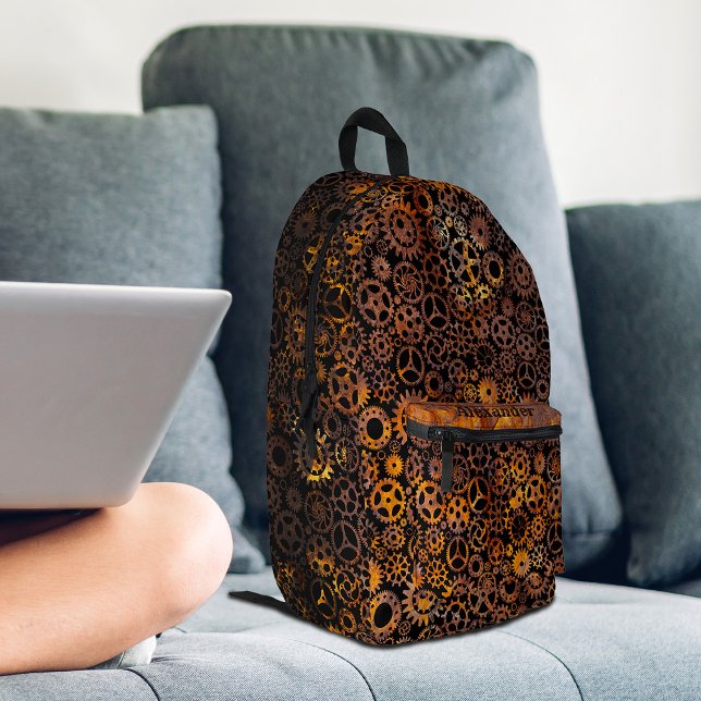 Mochila Impresa Nombre personalizado de los engranajes de rusty sú (Subido por el creador)
