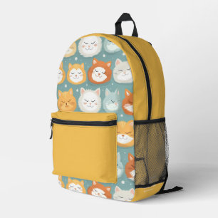 Mochila Impresa Nombre personalizado de los gatos somnolientos