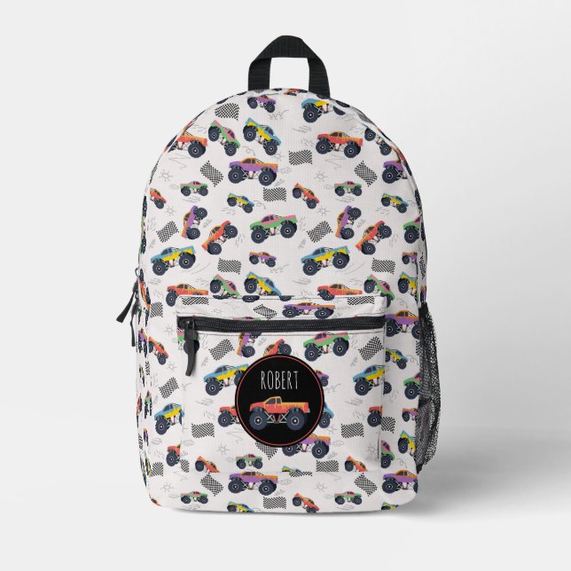 Mochila Impresa Nombre personalizado de los niños de la Carreras d (Anverso)