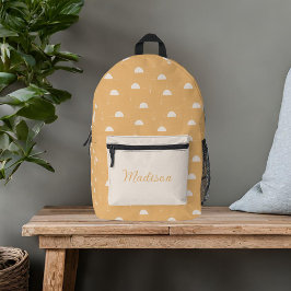 Mochila Impresa Nombre personalizado de Sol Neutral Bohemio