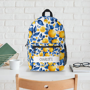 Mochila Impresa Nombre personalizado del fruto tropical del patrón
