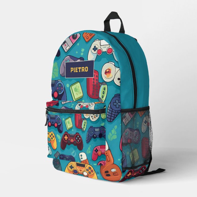 Mochila Impresa Nombre personalizado del juego de vídeo de vídeo r (Esquina derecha trasera )
