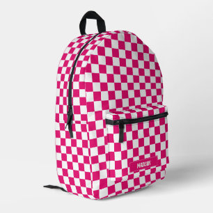 Mochila Impresa Nombre personalizado del modelo rosado moderno de