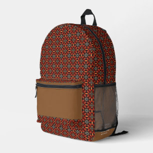 Mochila Impresa Nombre personalizado del patrón inspirado en el ar