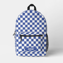 Mochila Impresa Nombre personalizado del patrón púrpura moderno de