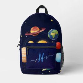 Mochila Impresa Nombre personalizado del sistema solar exterior es