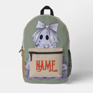 Mochila Impresa Nombre personalizado fantasma lindo regreso a clas