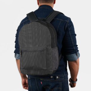 Mochila Impresa Nombre personalizado geométrico negro moderno