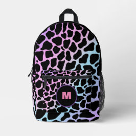 Mochila Impresa Nombre personalizado impresión animal multicolor m