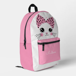 Mochila Impresa Nombre personalizado Kitten