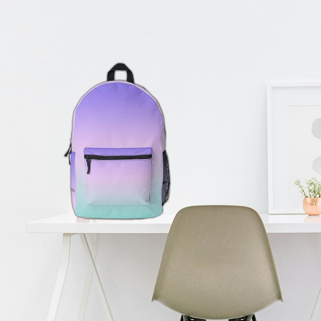 Mochila Impresa Nombre personalizado Lilac Ombre de la escuela (Subido por el creador)