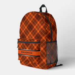Mochila Impresa Nombre personalizado masculino moderno del patrón 