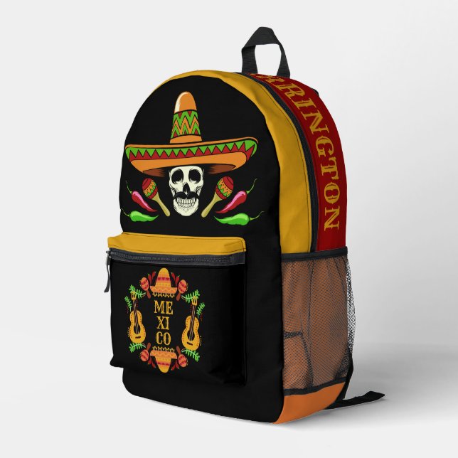 Mochila Impresa Nombre personalizado México (Esquina derecha trasera )