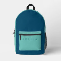 Nombre personalizado moderno azul y verde turquesa