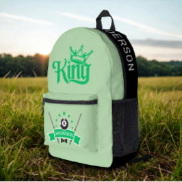 Mochila Impresa Nombre personalizado moderno Billiard King